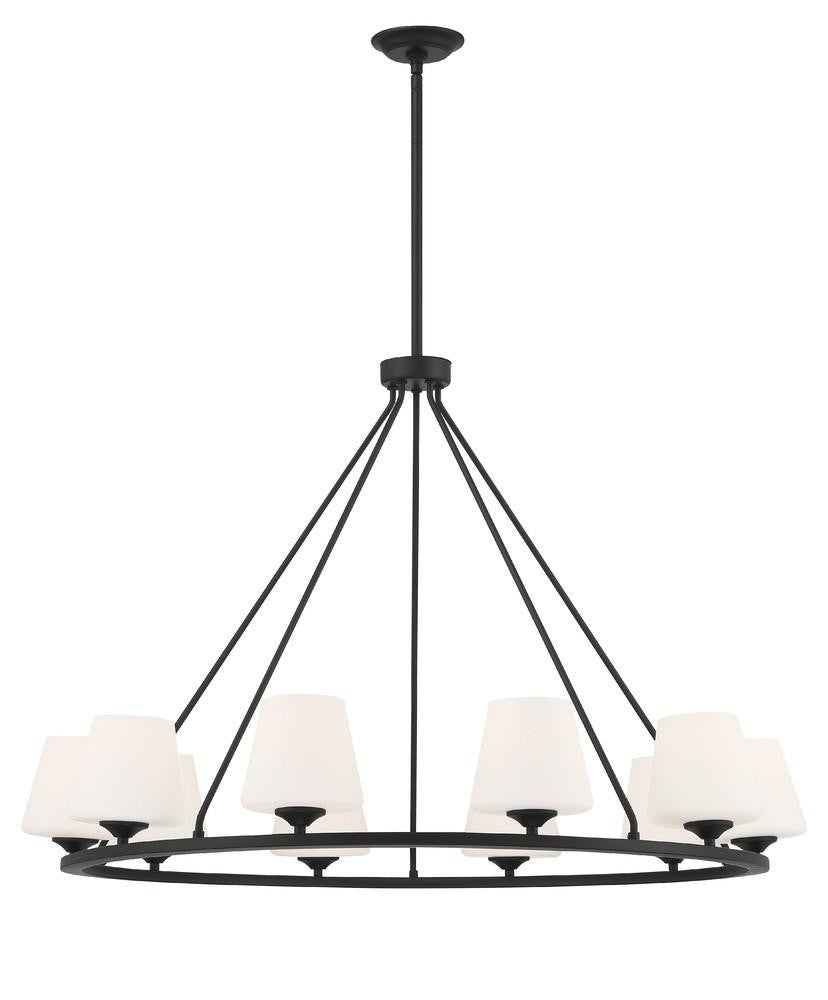 Crystorama Keenan Chandelier Matte Black