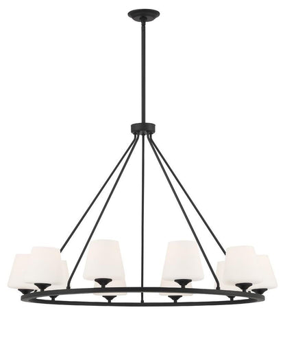 Crystorama Keenan Chandelier Matte Black