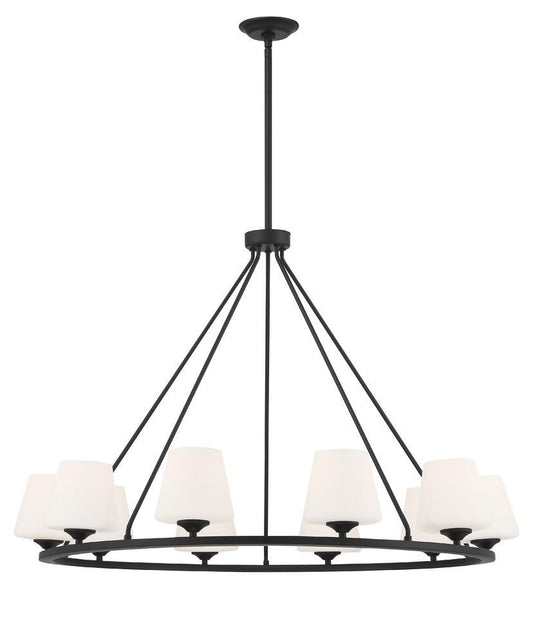 Crystorama Keenan Chandelier Matte Black
