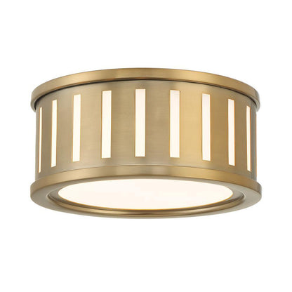 Crystorama Kendal 2 Light Flush Mount Vibrant Gold