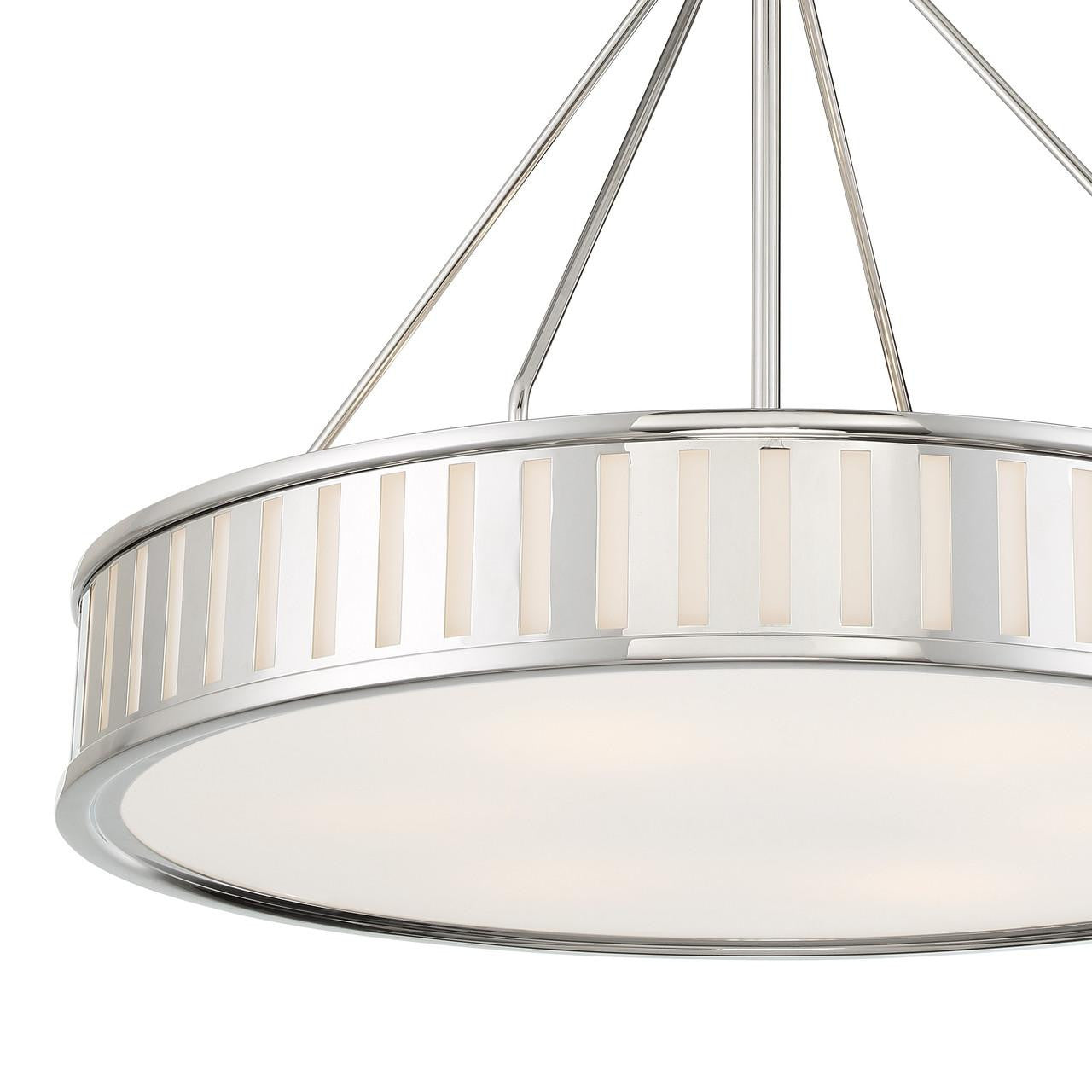 Crystorama Kendal Chandelier - Polished Nickel 20.5"H