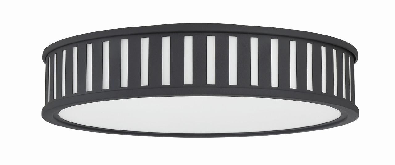 Crystorama Kendal Flush Mount - Black Forged 5.25"H