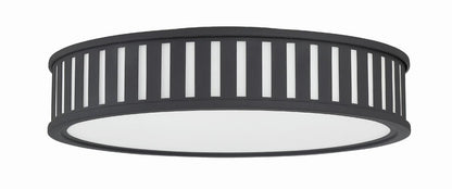 Crystorama Kendal Flush Mount - Black Forged 5.25"H