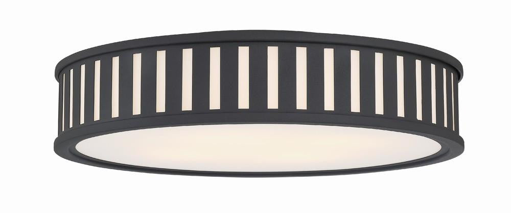 Crystorama Kendal Flush Mount Black Forged