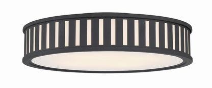 Crystorama Kendal Flush Mount Black Forged