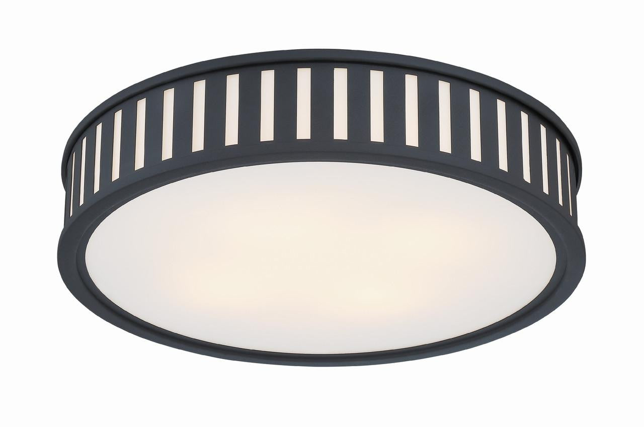 Crystorama Kendal Flush Mount - Black Forged 5.25"H