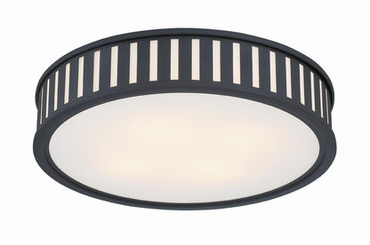 Crystorama Kendal Flush Mount - Black Forged 5.25"H
