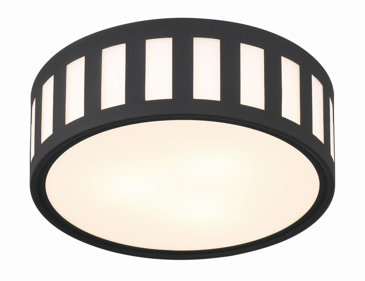 Crystorama Kendal Flush Mount - Black Forged 5"H