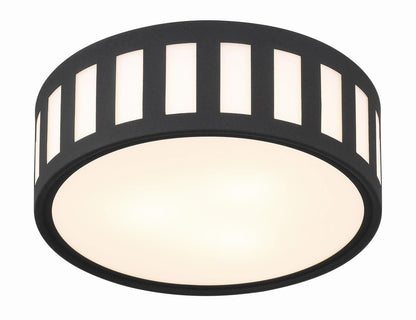Crystorama Kendal Flush Mount - Black Forged 5"H