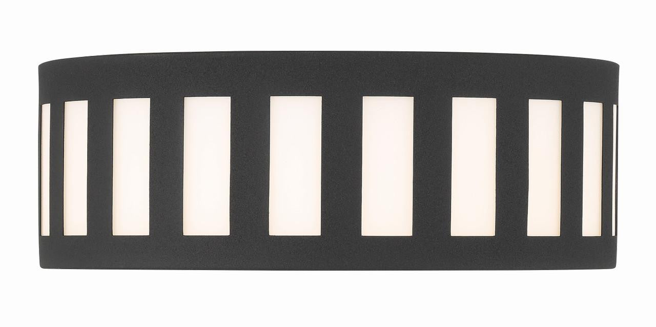 Crystorama Kendal Flush Mount - Black Forged 5"H