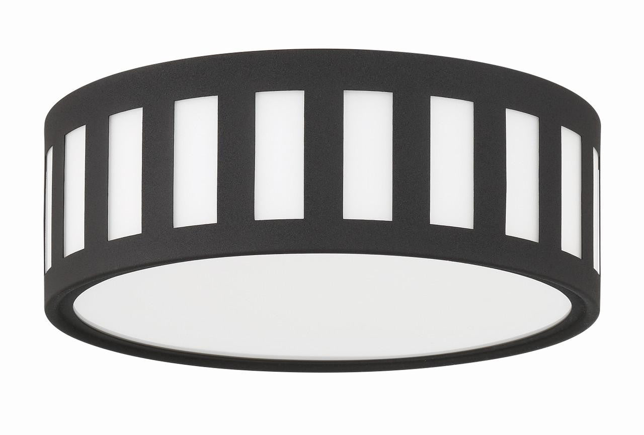 Crystorama Kendal Flush Mount - Black Forged 5"H