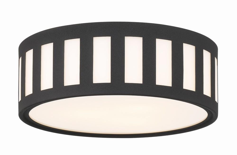 Crystorama Kendal Flush Mount - Black Forged 5"H