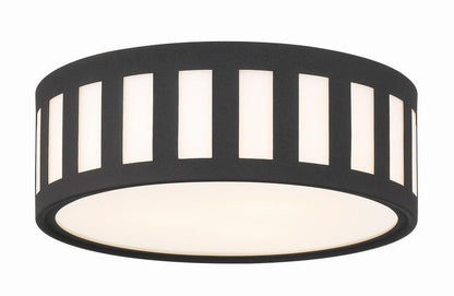Crystorama Kendal Flush Mount - Black Forged 5"H