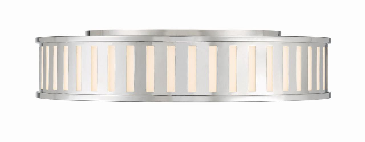 Crystorama Kendal Flush Mount - Polished Nickel 5.25"H
