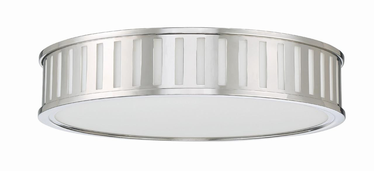 Crystorama Kendal Flush Mount - Polished Nickel 5.25"H