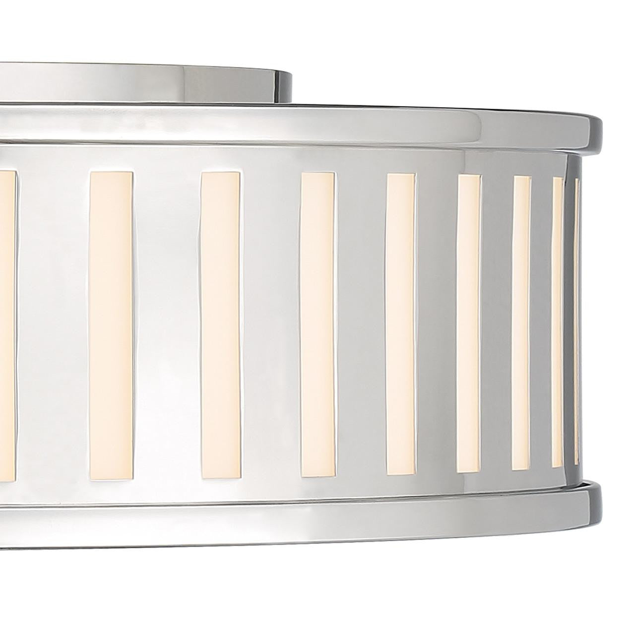 Crystorama Kendal Flush Mount - Polished Nickel 5.25"H