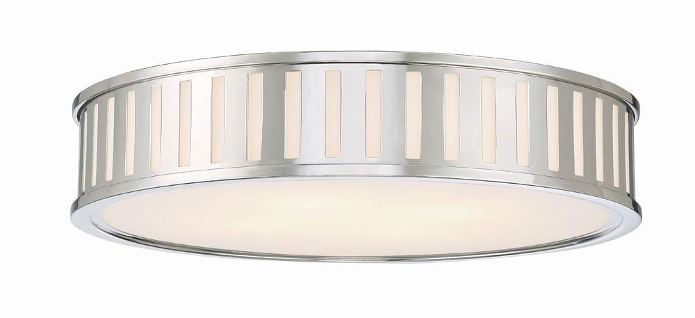 Crystorama Kendal Flush Mount - Polished Nickel 5.25"H