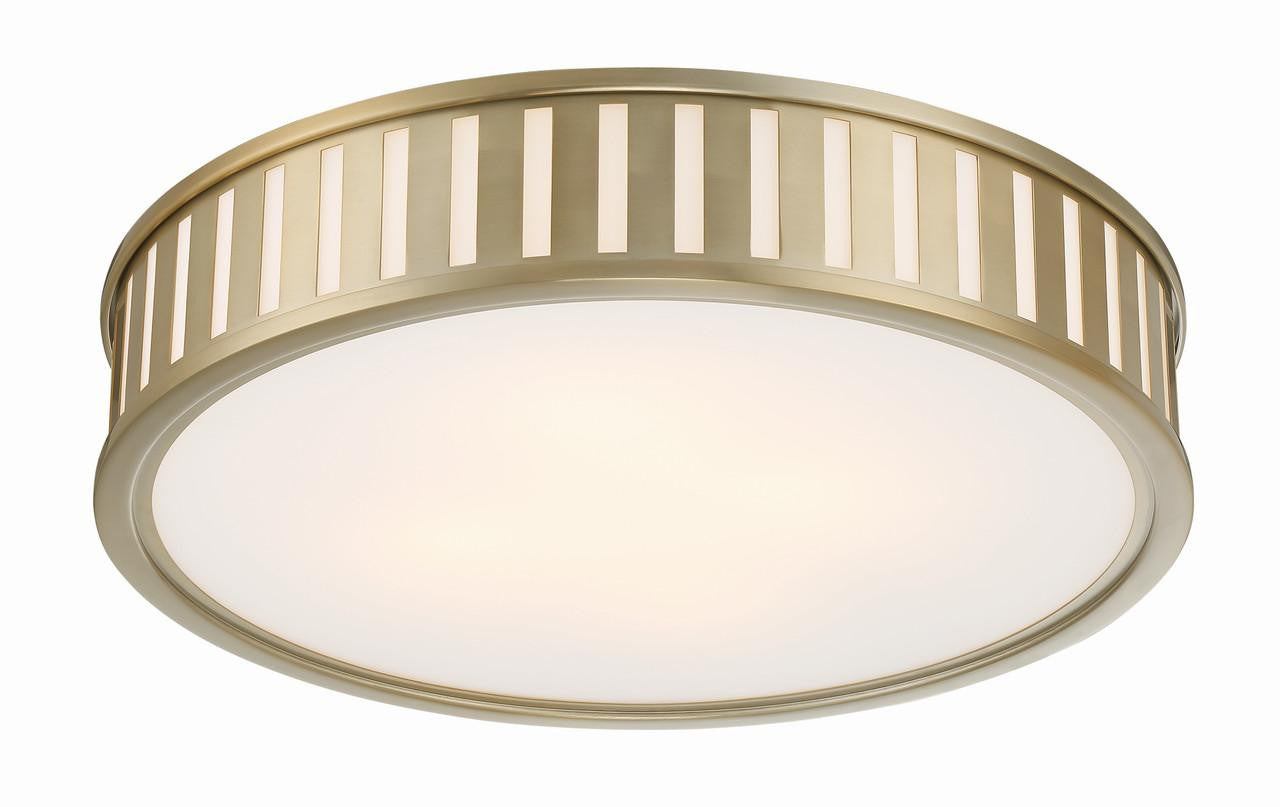 Crystorama Kendal Flush Mount - Vibrant Gold 5.25"H