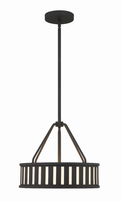 Crystorama Kendal Mini Chandelier - Black Forged 13.75"H