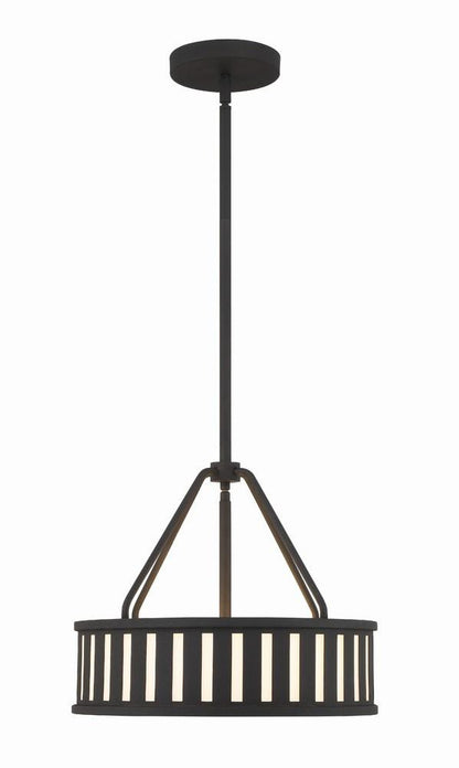 Crystorama Kendal Mini Chandelier - Black Forged 13.75"H