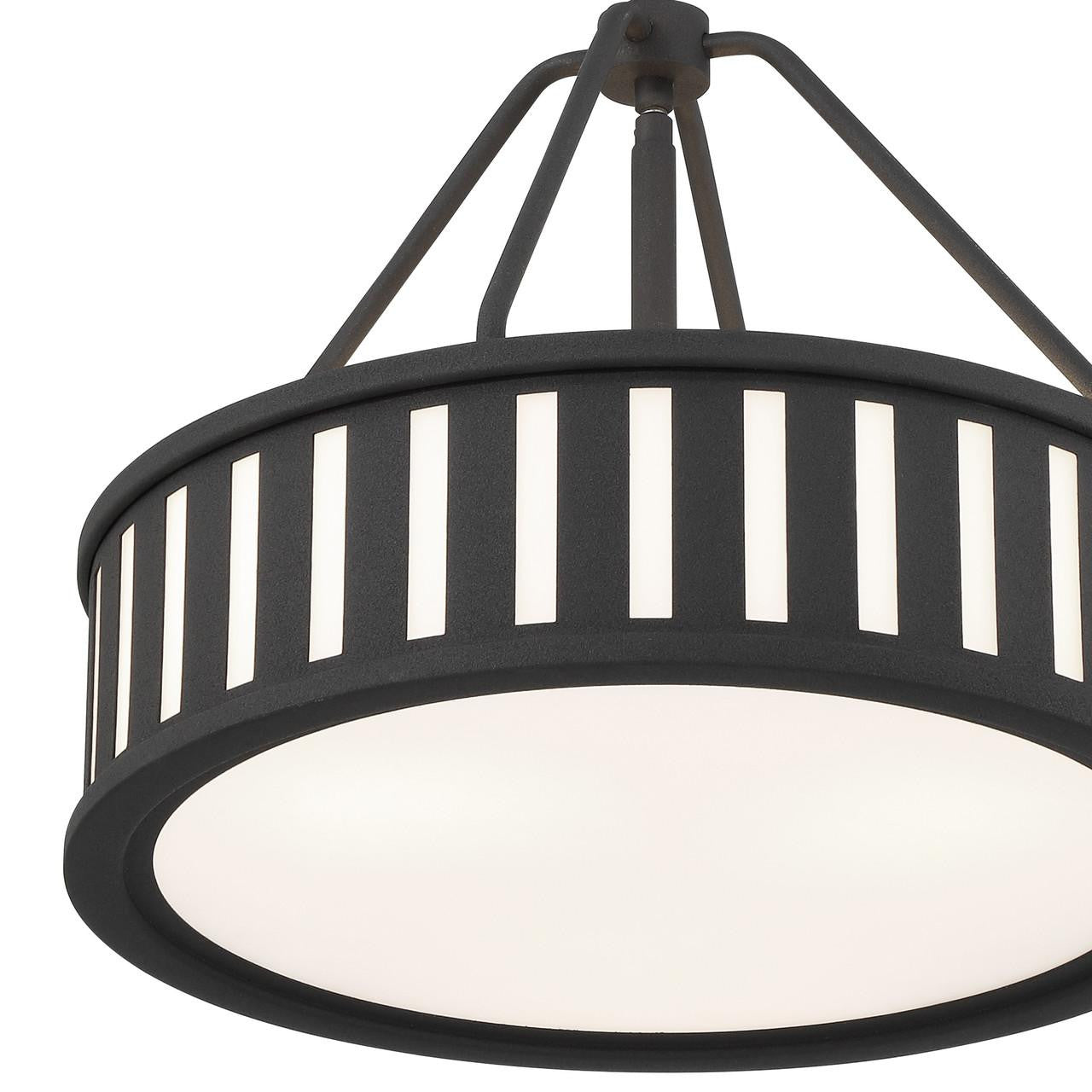 Crystorama Kendal Mini Chandelier - Black Forged 13.75"H