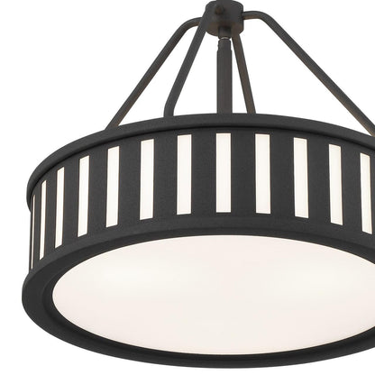 Crystorama Kendal Mini Chandelier - Black Forged 13.75"H