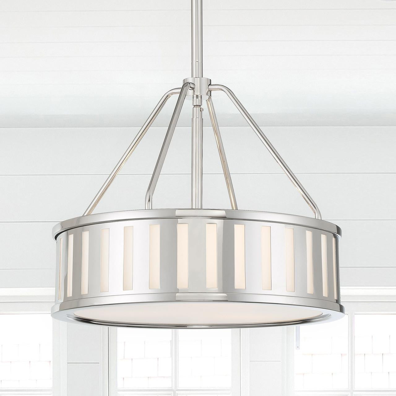 Crystorama Kendal Mini Chandelier - Polished Nickel 13.75"H
