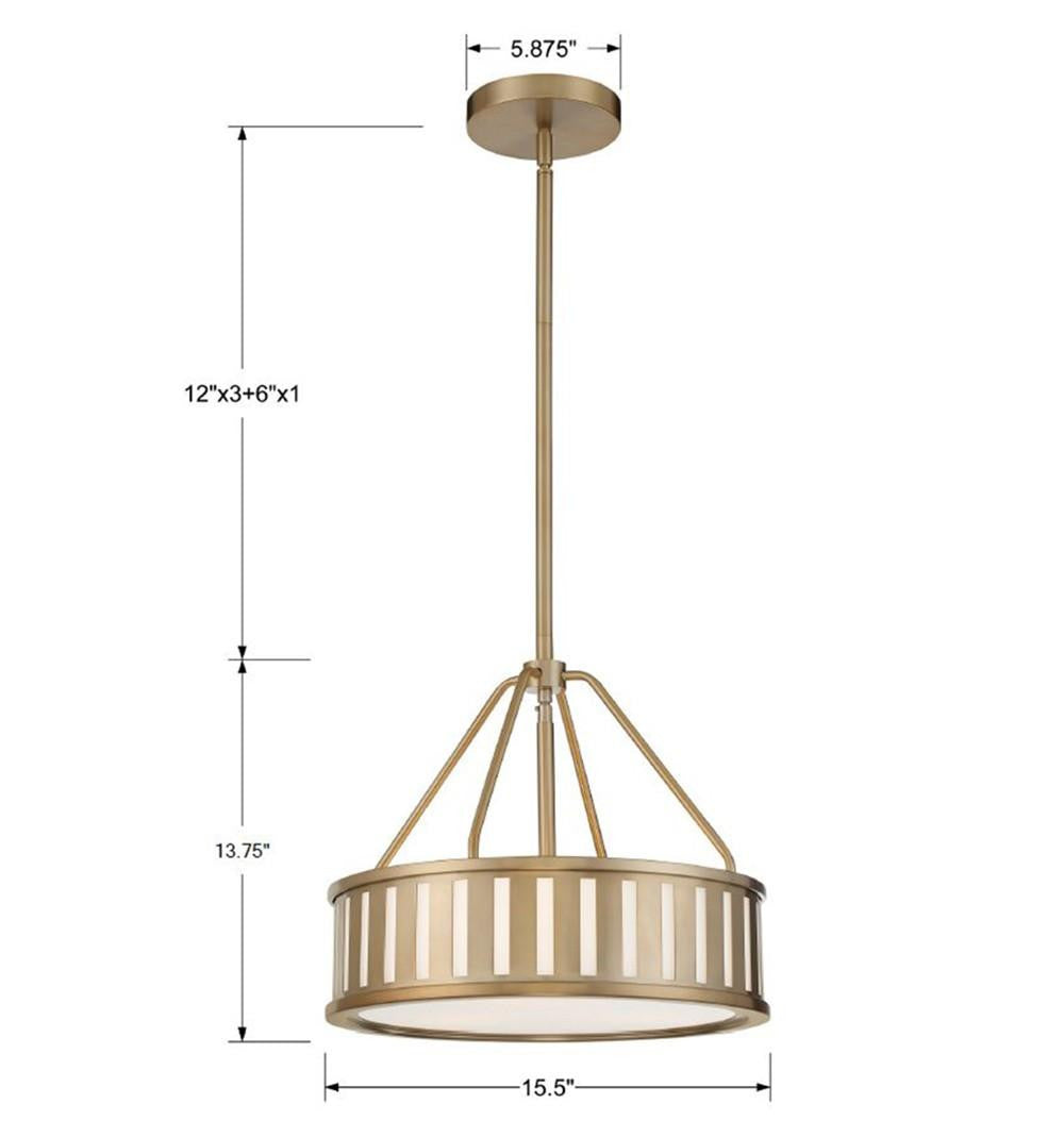 Crystorama Kendal Mini Chandelier - Vibrant Gold 13.75"H