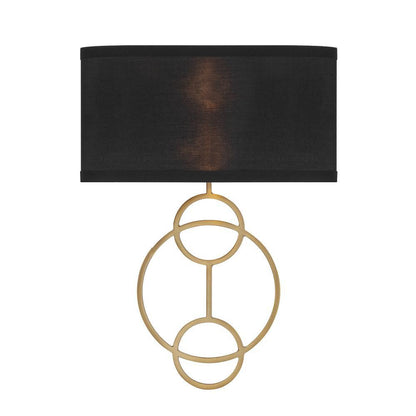 Crystorama Laurel 2 Light Sconce Black