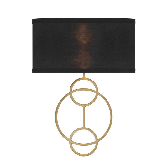 Crystorama Laurel 2 Light Sconce Black