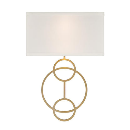 Crystorama Laurel 2 Light Sconce Vibrant Gold