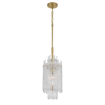 Crystorama Libby Langdon Ackerly 1 Light Pendant Aged Brass