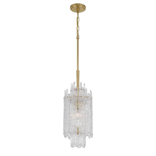 Crystorama Libby Langdon Ackerly 1 Light Pendant Aged Brass