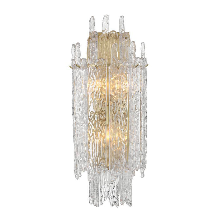 Crystorama Libby Langdon Ackerly 3 Light Wall Sconce Aged Brass