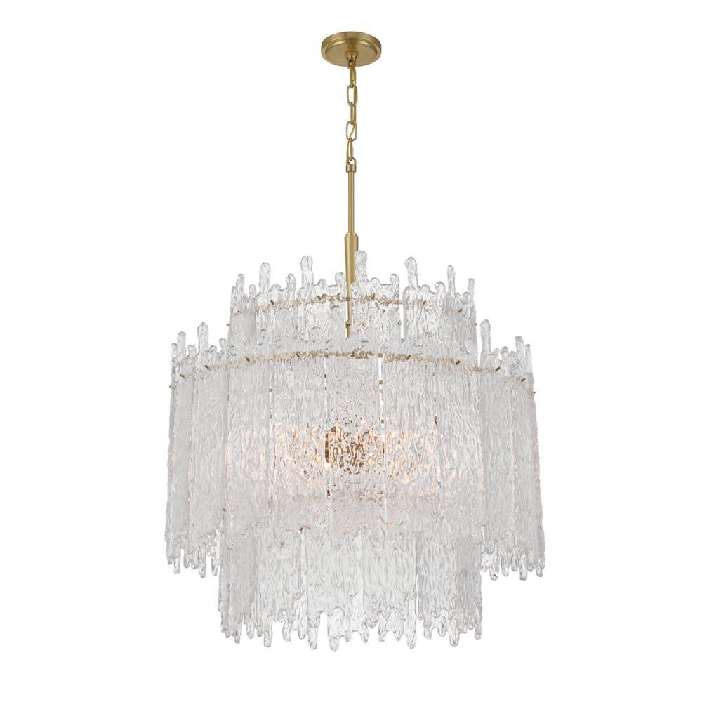 Crystorama Libby Langdon Ackerly 8 Light Chandelier Aged Brass