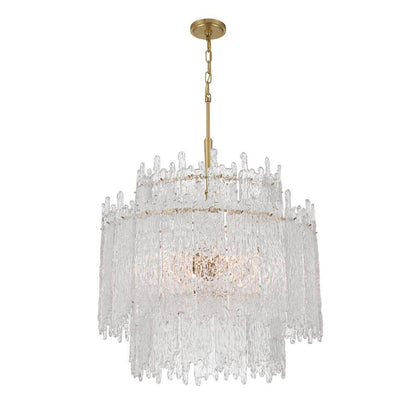 Crystorama Libby Langdon Ackerly 8 Light Chandelier Aged Brass