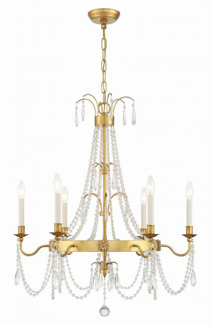 Crystorama Maizey Chandelier Antique Gold