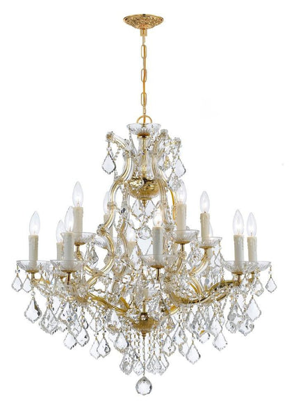 Crystorama Maria Theresa Chandelier - Gold, Clear Italian 30"H