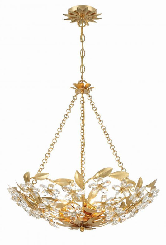 Crystorama Marselle Chandelier Antique Gold