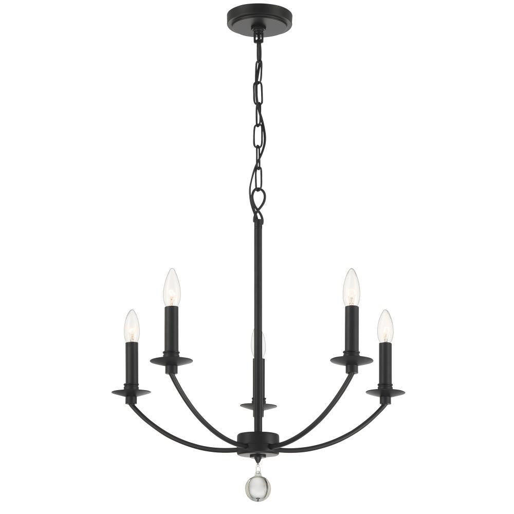 Crystorama Mila Chandelier Black