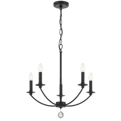 Crystorama Mila Chandelier Black