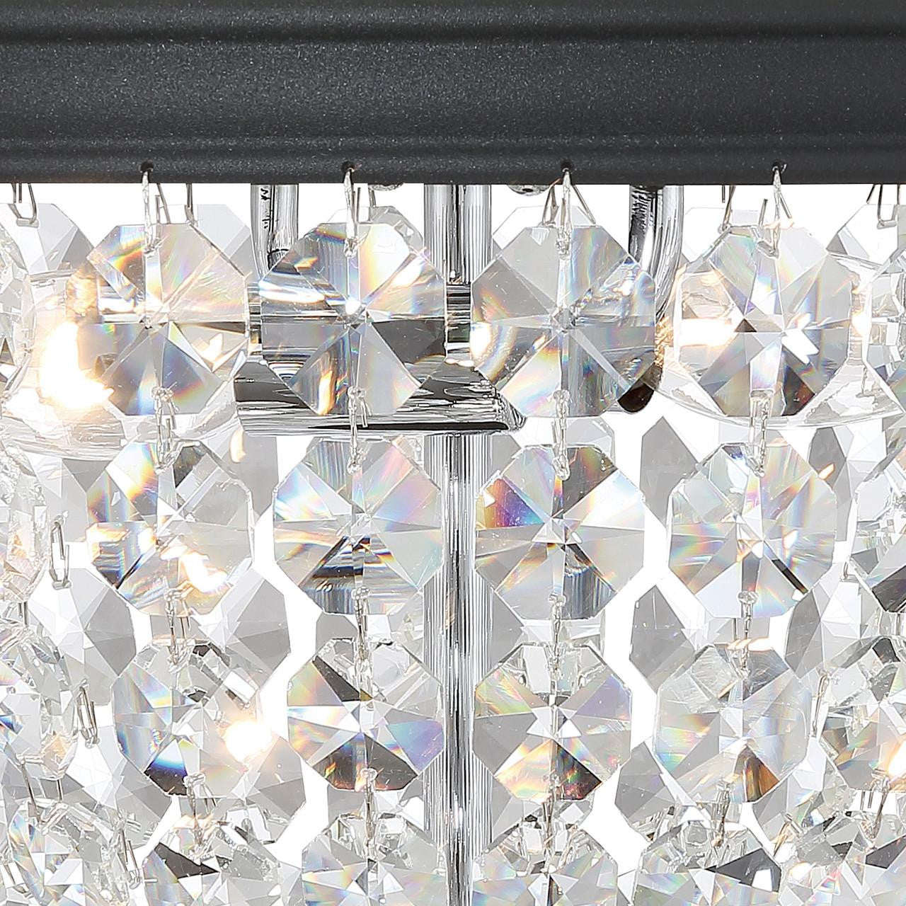 Crystorama Nola 2 Light Flush Mount Polished Chrome
