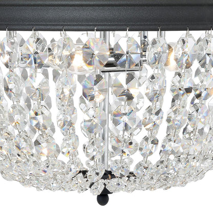 Crystorama Nola 3 Light Flush Mount Polished Chrome