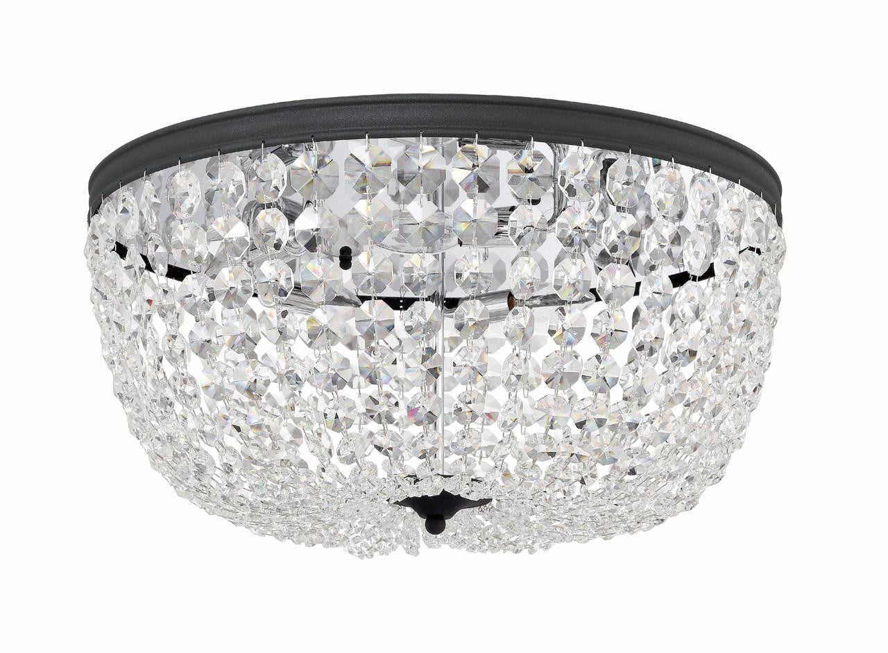 Crystorama Nola 5 Light Flush Mount Vibrant Gold