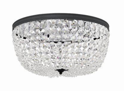 Crystorama Nola 5 Light Flush Mount Vibrant Gold