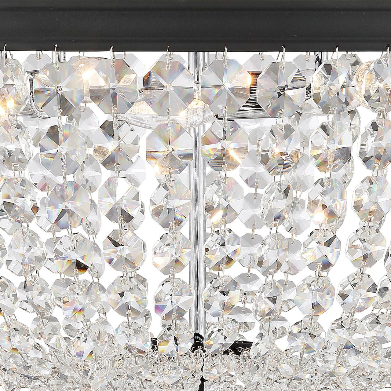 Crystorama Nola 5 Light Flush Mount Polished Chrome