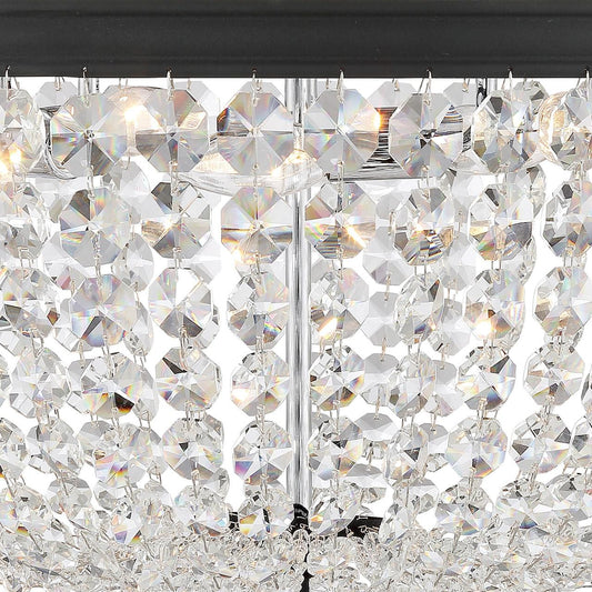 Crystorama Nola 5 Light Flush Mount Polished Chrome