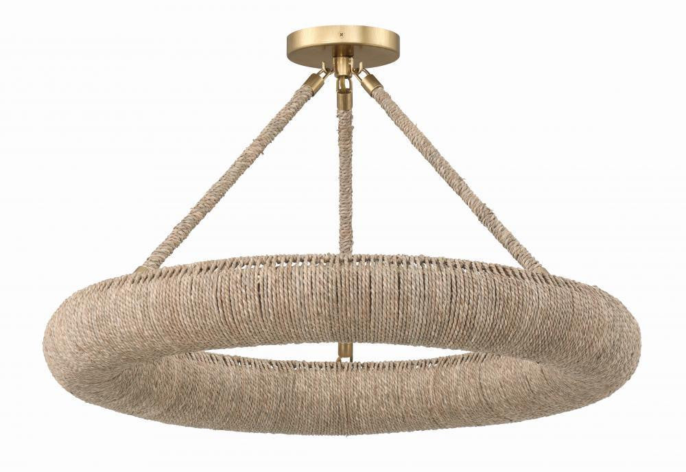 Crystorama Oakley Semi Flush Mount - Soft Gold 3.5"H