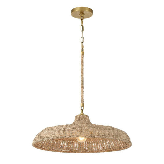 Crystorama Odessa 1 Light Pendant Soft Gold