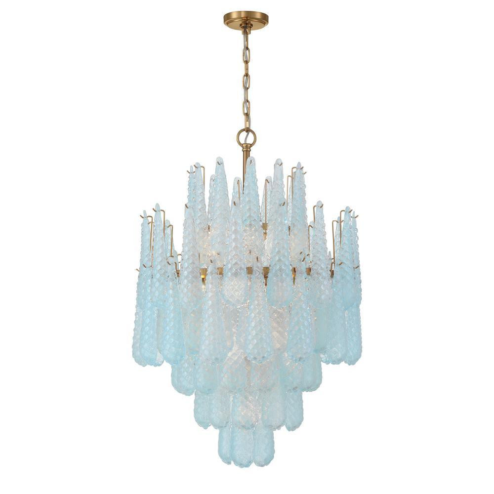 Crystorama Ollie 16 Light Chandelier Aged Brass